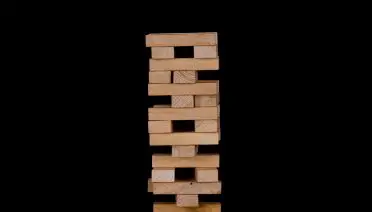 jenga blocks stacked